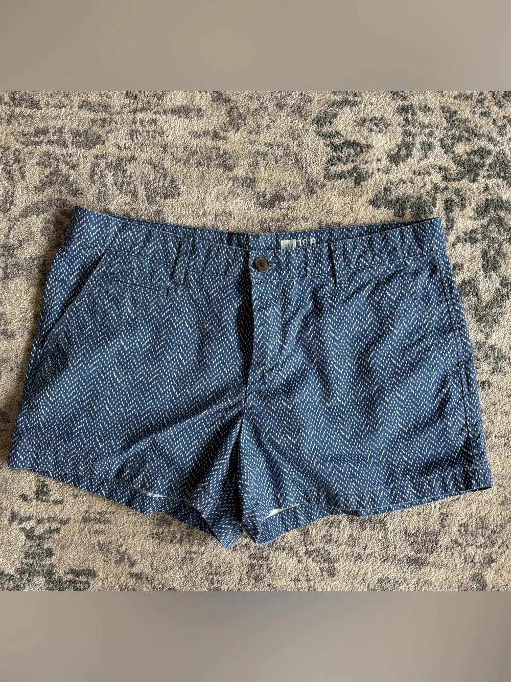 GAP Navy Blue Printed High-Waist Women’s Shorts